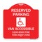 Signmission Reserved Parking Van Accessible $100-$500 Fine Tow Away Zone With Graphic, A-DES-RW-1818-22986 A-DES-RW-1818-22986 - alternate 1